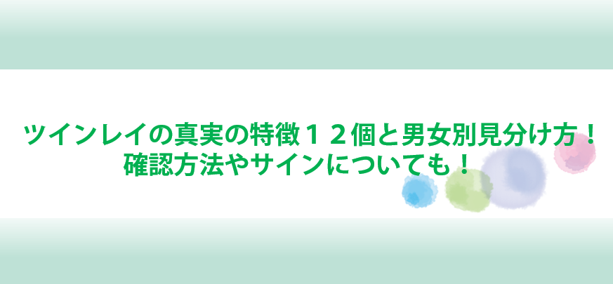 ツインレイの真実の特徴と見分け方